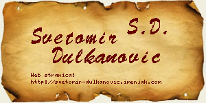Svetomir Dulkanović vizit kartica